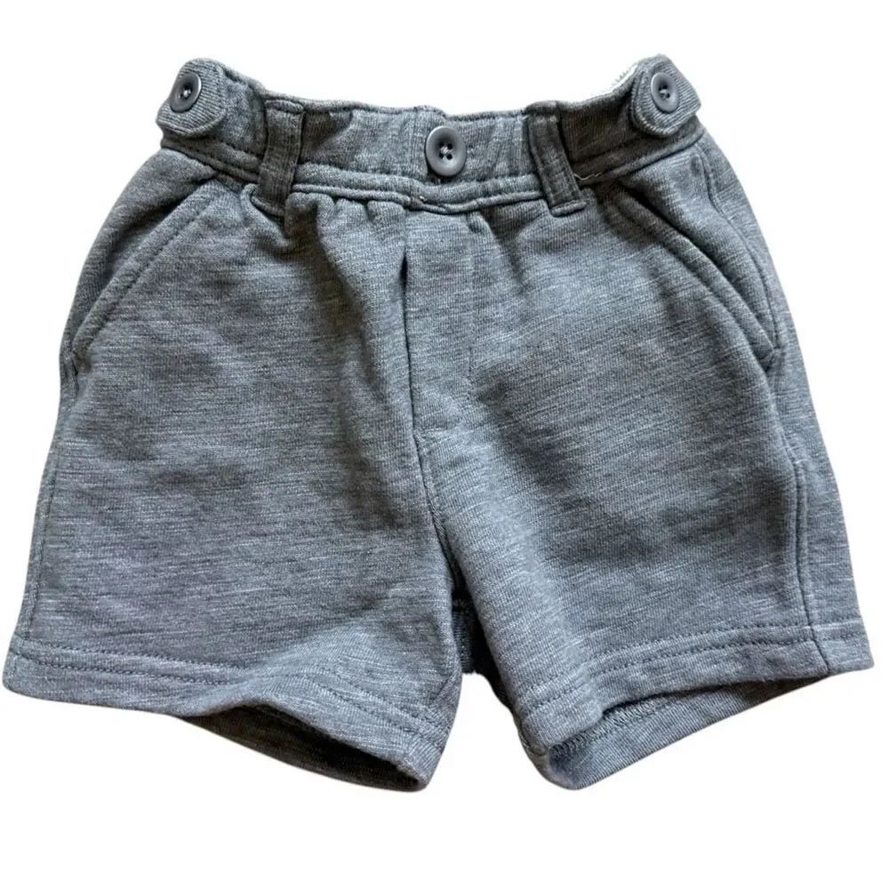 Toddler Boys Gap Gray Pleated Treasure Shorts in Shadow - Sz 18-24 mo